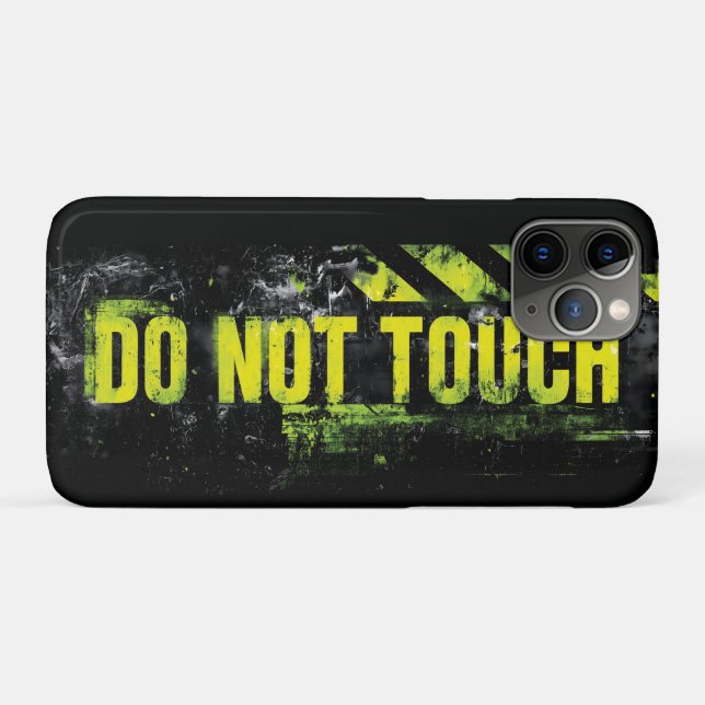 "Do Not Touch" Grunge Warning Sign Case-Mate iPhone Case (Back (Horizontal))