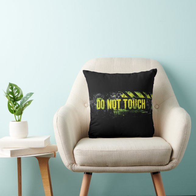 "Do Not Touch" Grunge Warning Sign Cushion (Chair)
