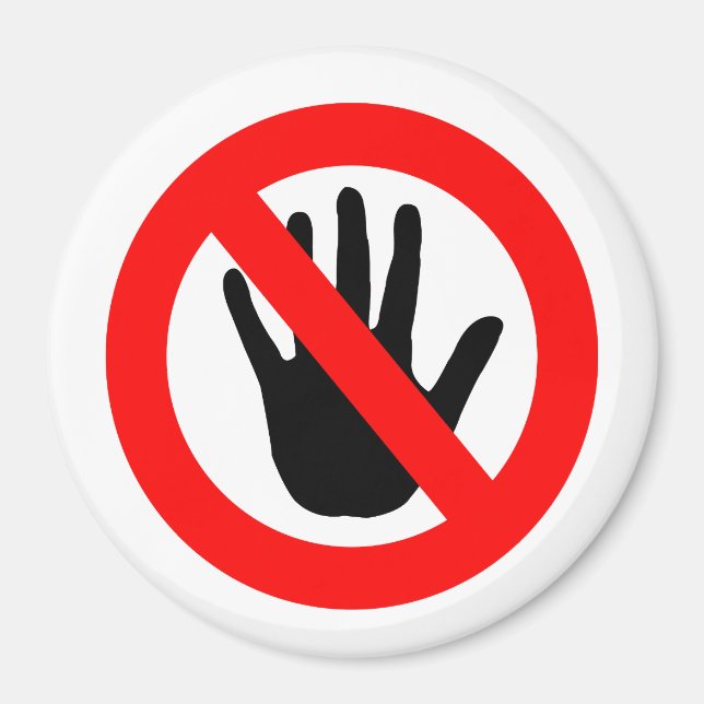 Do not touch sign magnet (Front)