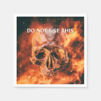Do Not Use This. Flaming skull in space