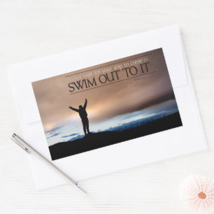 "Do not wait for your ship" Inspirational Quote Rectangular Sticker