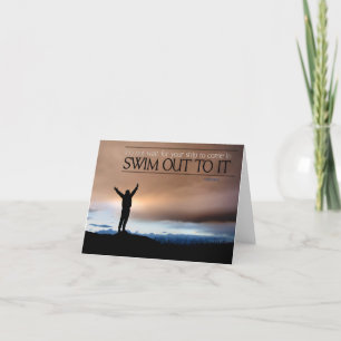 "Do not wait for your ship" Inspirational Quote Thank You Card