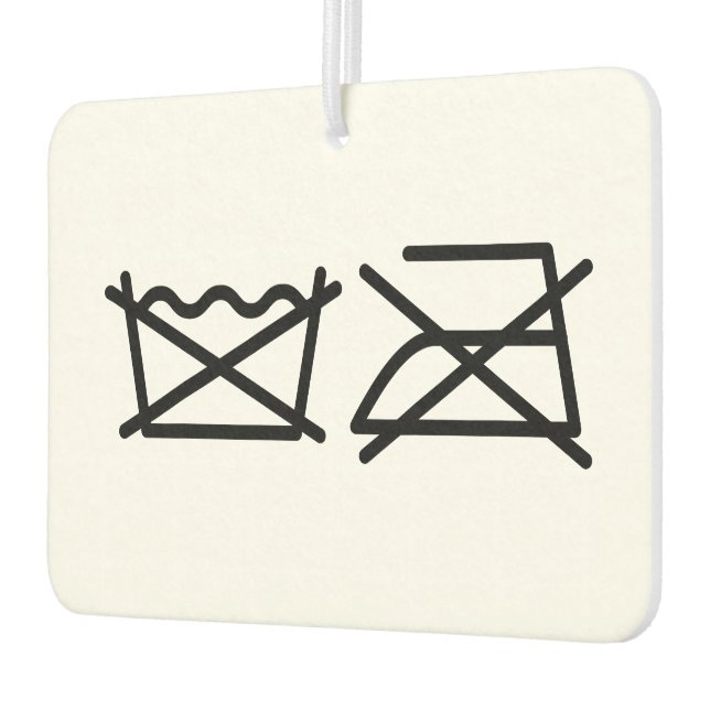 DO NOT WASH! DO NOT IRON! CAR AIR FRESHENER (Left)