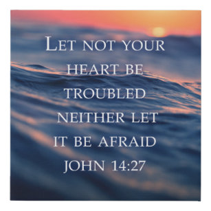 Do not worry Bible verse, anti-fear encouragement Faux Canvas Print