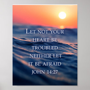 Do not worry Bible verse, anti-fear encouragement Poster