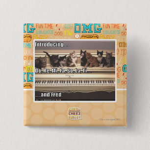 Do, Re, Mi, Fa, So, La, Ti, Fred 15 Cm Square Badge