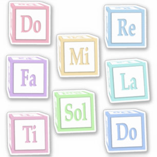 Do Re Mi Fa Sol La Ti Solfege Musical.Baby Blocks