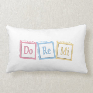 "Do Re Mi" Solfeggio Baby Blocks Kids Music Lumbar Cushion