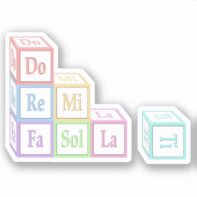 "Do Re Mi" Stacked Musical Baby Blocks Kids (Front)