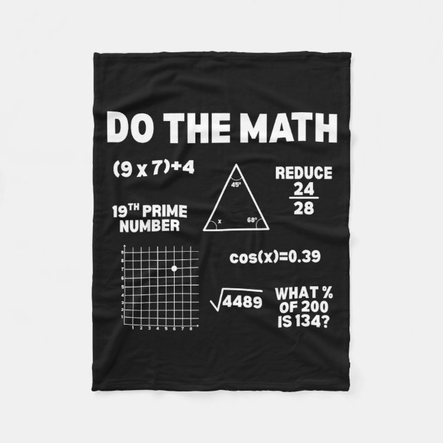 Do Shirt Math 67 Meme Six Seven Fleece Blanket (Front)