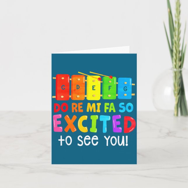 Do Shirt Re Mi Fa So Excited Card (Front)