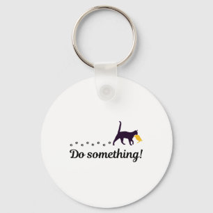 Do Something Funny Cat Trump Hair Presidential Ele Key Ring