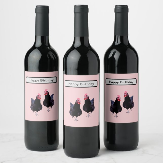 Do The Black Chickens Strut,  Wine Label (Bottles)