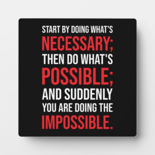 Do The Impossible, Gym, Hustle, Success Motivation Plaque