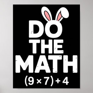 Do the math 67 easter six seven 6-7 eggs meme poster