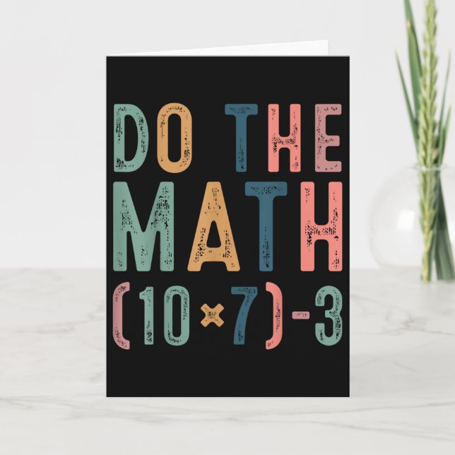 Do The Math 67 Funny Six Seven Meme Teacher Women  Card (Front)