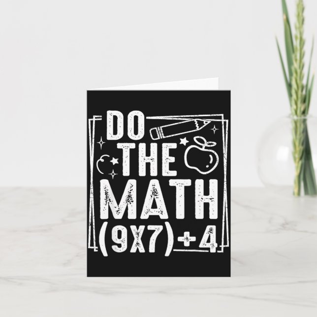 Do The Math 67 Meme 6 7 Funny Six Seven Women  Card (Front)