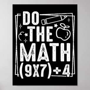 Do The Math 67 Meme 6 7 Funny Six Seven Women Poster