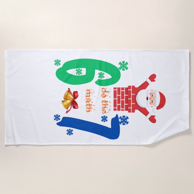 Do The Math 67 Meme Christmas Beach Towel (Front)