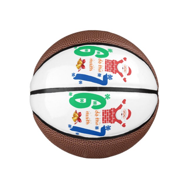 Do The Math 67 Meme Christmas Mini Basketball (Front)