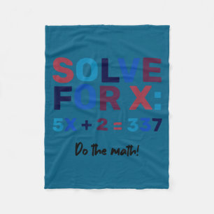 Do The Math 67 Meme Funny Six Seven, Algebra Teach Fleece Blanket