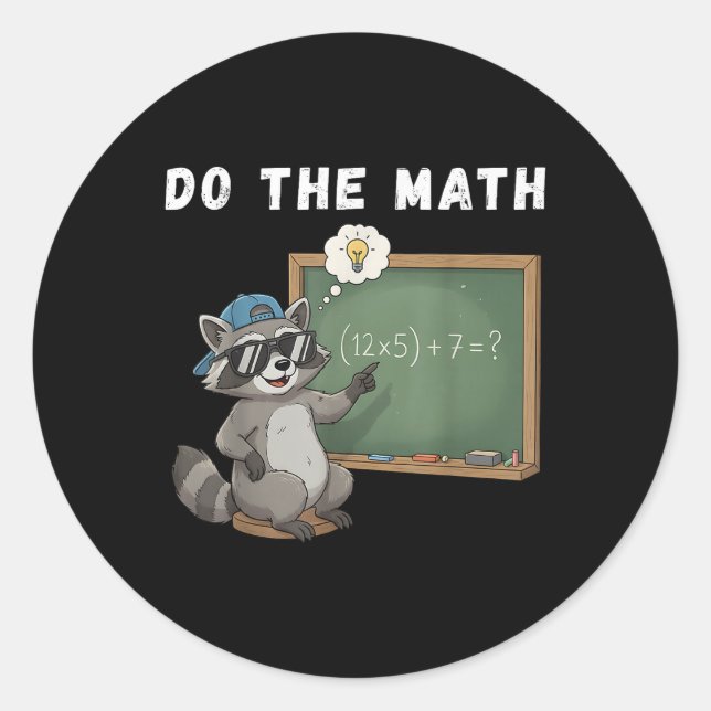 Do The Math 67 Meme Funny Six Seven Math Teacher B Classic Round Sticker (Front)