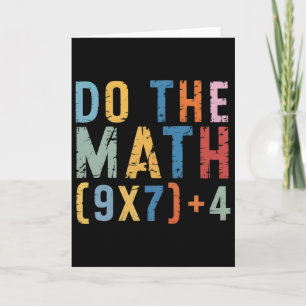 Do The Math 67 Meme Funny Six Seven Men Women Teac Card