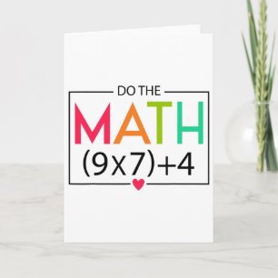 Do The Math 67 Meme Funny Six Seven Men Women Teac Card