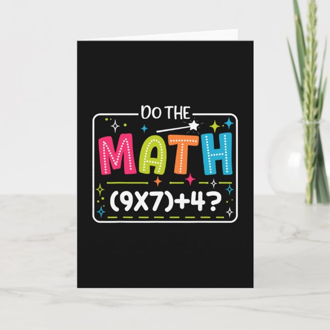 Do The Math 67 Meme Match Teacher Funny  Card (Front)