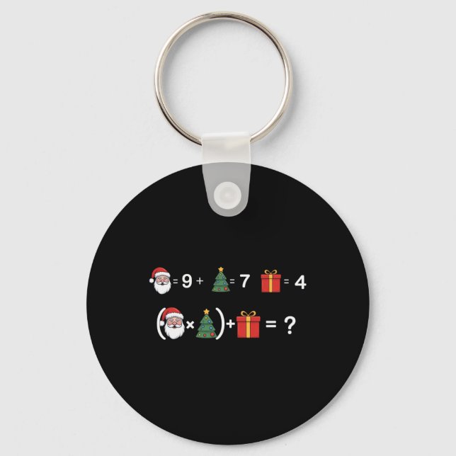 Do The Math 67 Meme Santa Funny Six Seven Men Wome Key Ring (Front)