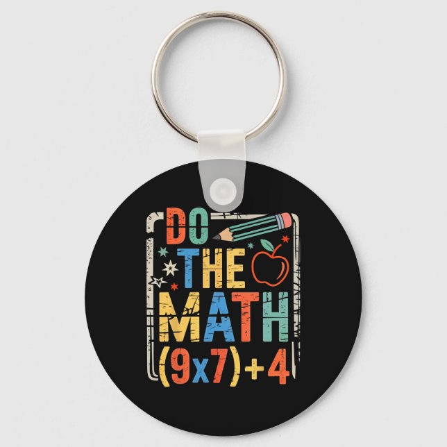 Do The Math 67 Meme Six Seven Teacher  Key Ring (Front)