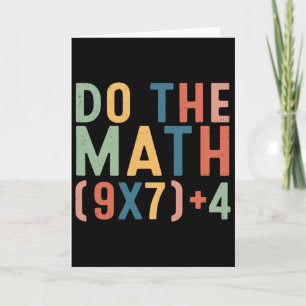 Do The Math 67 Six Seven Meme Teacher Student Men Card