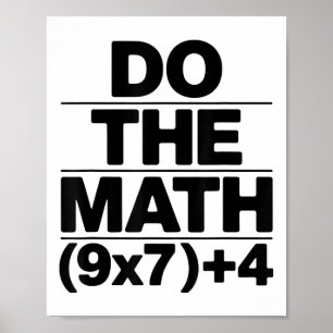 Do The Math Equation Thanksgiving Teacher 67 Six S Poster