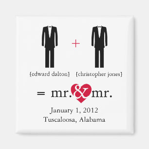 Do the Math Gay Save the Date Magnet
