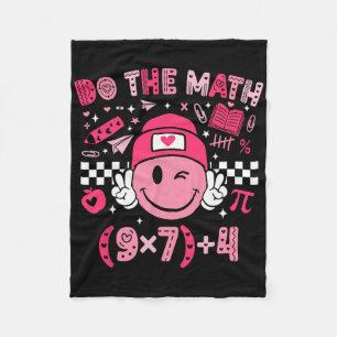 Do The Math Six Seven 76 Meme Valentine's Day Math Fleece Blanket