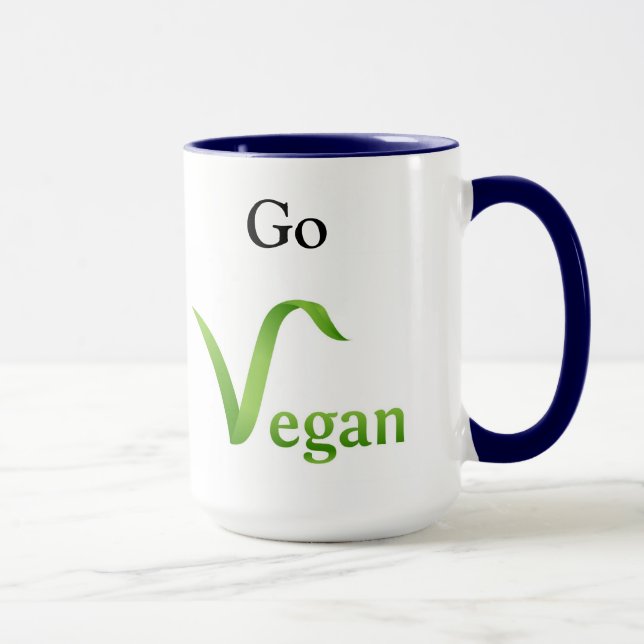 Do the Right Thing! Go Vegan Ringer Mug (Right)
