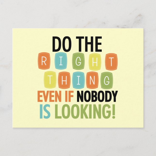 Do The Right Thing Postcard (Front)