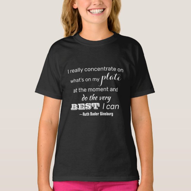 Do The Very Best I Can RBG Inspirational Quote T-Shirt (Front)