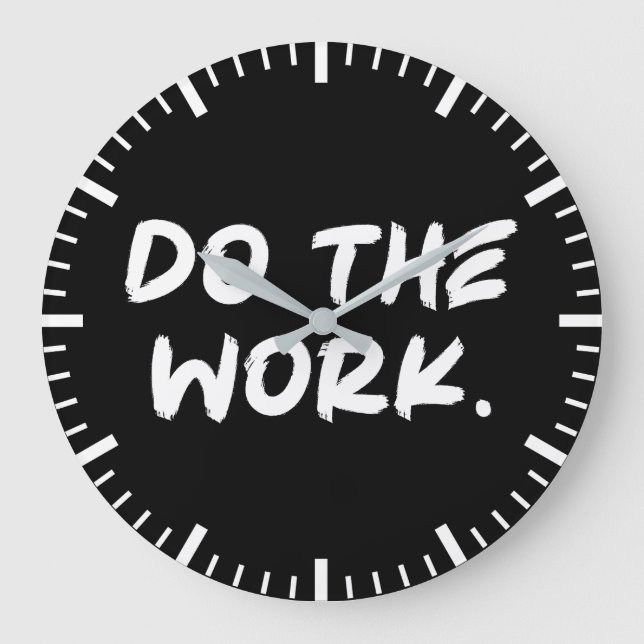 Do The Work - Success Hustle Gym Motivational Large Clock (Front)