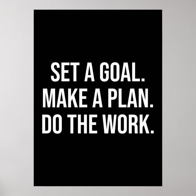 Do The Work - Success Hustle Gym Motivational Poster (Front)