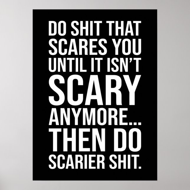 Do Things That Scare You - Inspiring Gym Poster (Front)