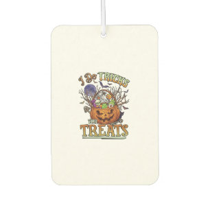 Do Tricks Treats Halloween Pumpkin Basket Candy Sk Car Air Freshener