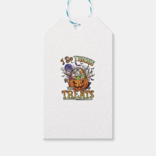 Do Tricks Treats Halloween Pumpkin Basket Candy Sk Gift Tags