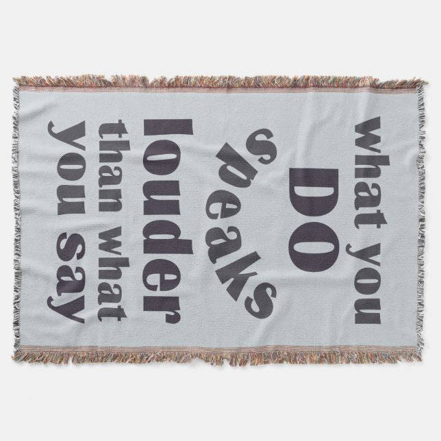 Do vs. Say custom throw blanket (Front)