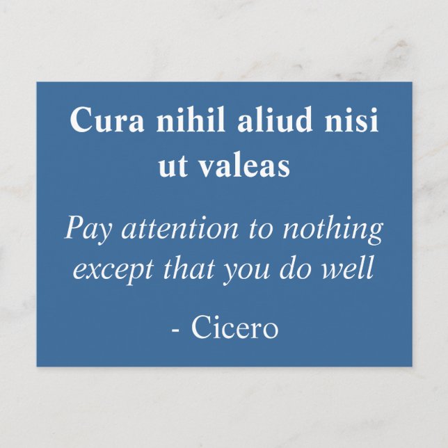 Do well - Cicero inspirational quote Postcard (Front)
