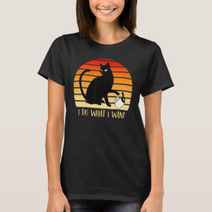 Do What I Want Black Cat Red Cup Graphic 3 T-Shirt