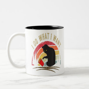 Do What I Want Vintage Black Cat Red Cup Funny My