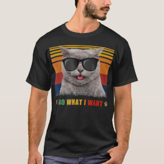 Do What I Want Vintage Black Cat Red Cup Funny My T-Shirt
