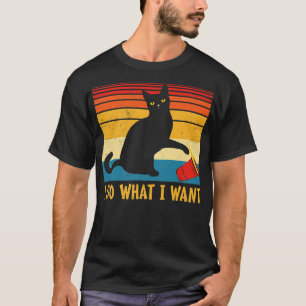 Do What I Want Vintage Kitten Cat My Funny Cat Lov T-Shirt