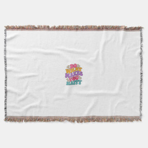 Do What Makes You Happy – Colourful Retro Positive Throw Blanket